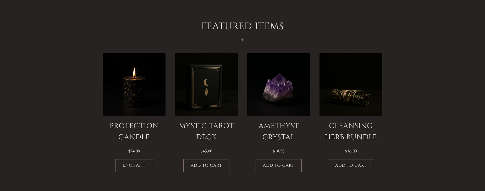 Mystic Haven — Featured Items